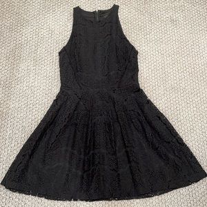 A-line lace black dress LBD